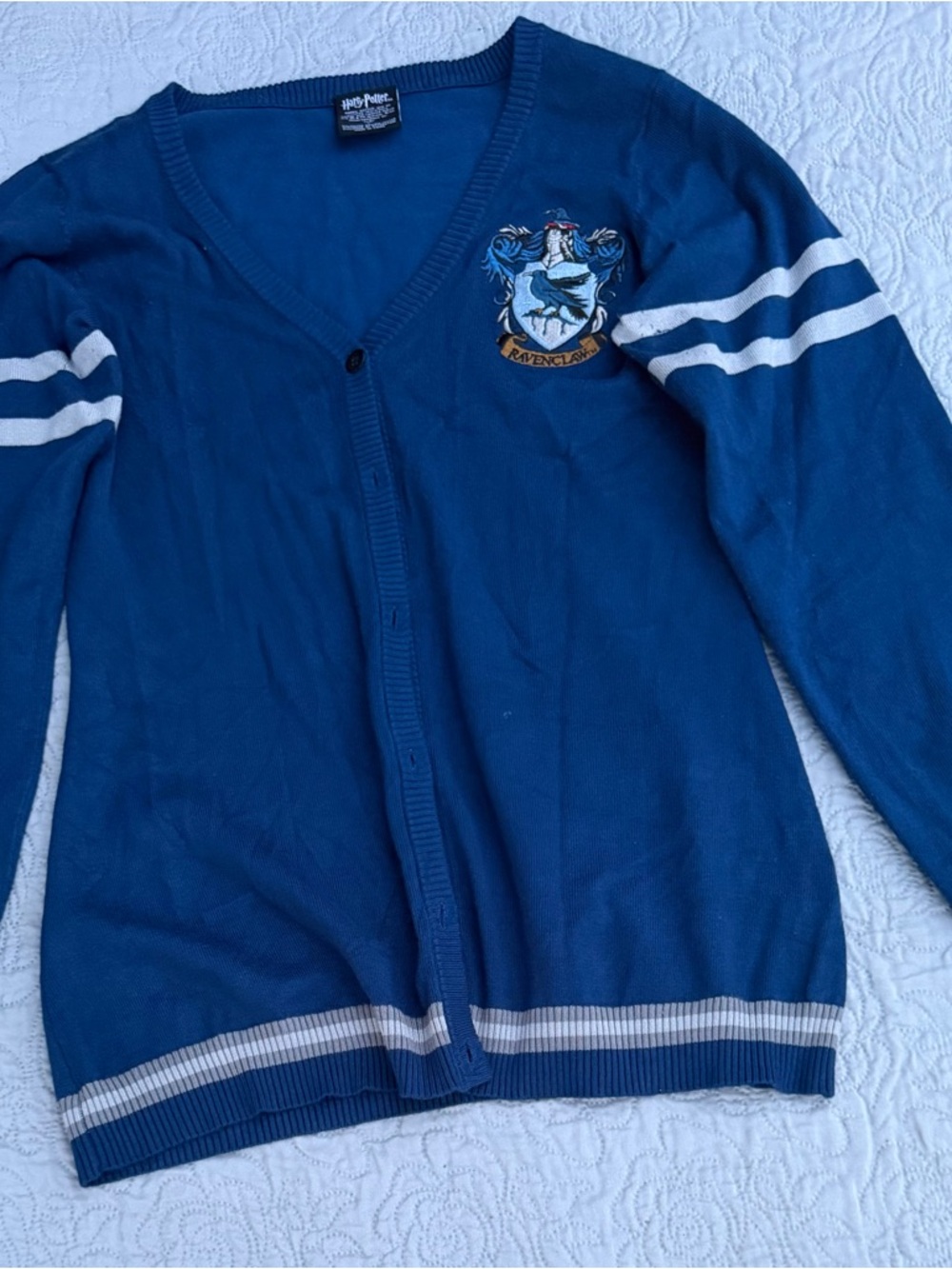 Ravenclaw Blue V-Neck Cardigan Sweater